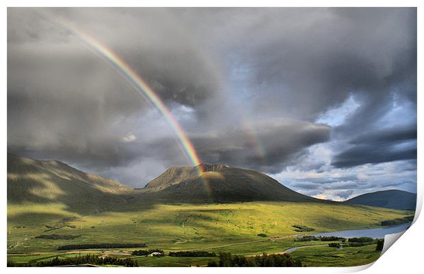 Rainbows over Ben Dorain Print by Sandi-Cockayne ADPS