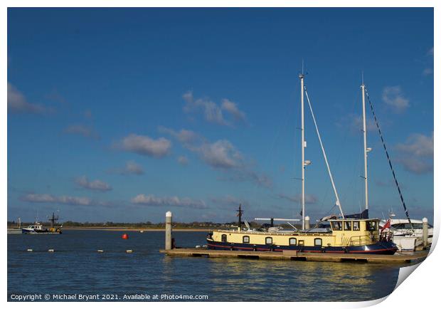 Brightlingsea Harbour essex Print by Michael bryant Tiptopimage