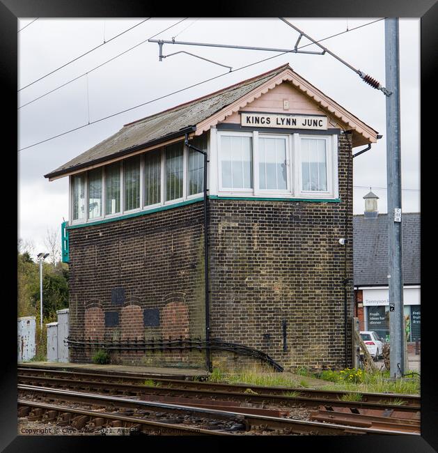 Signal box at Kings Lynn junction Framed Print by Clive Wells