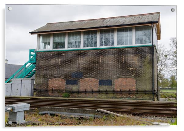 Old signal box Acrylic by Clive Wells