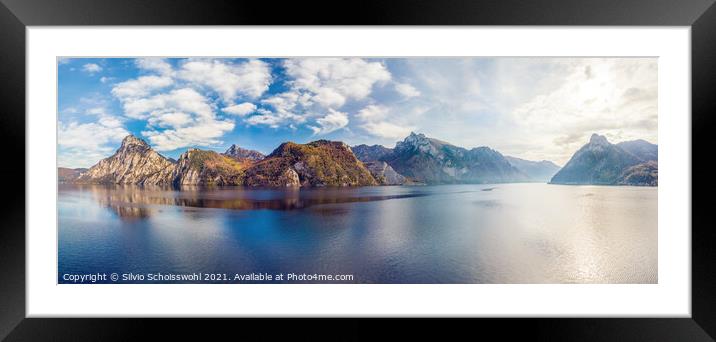 Lake Traunsee Framed Mounted Print by Silvio Schoisswohl