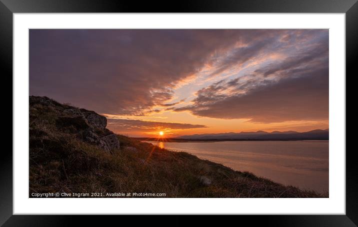 Majestic Welsh Sunrise Framed Mounted Print by Clive Ingram