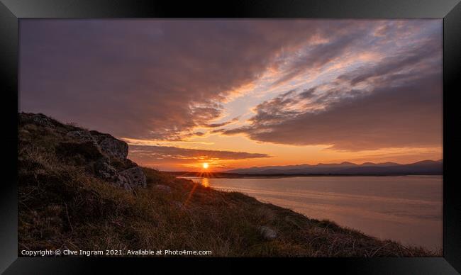 Majestic Welsh Sunrise Framed Print by Clive Ingram