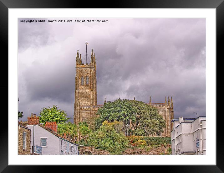 St Mary's Church Penzance Framed Mounted Print by Chris Thaxter