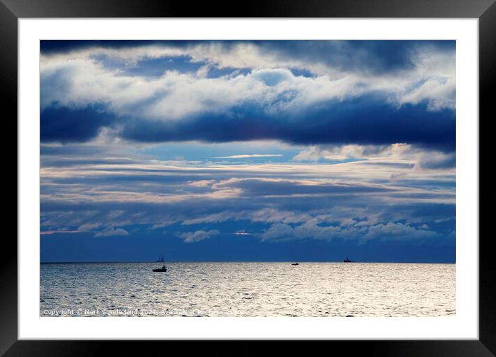 Stormy Sky and Light on the Sea at St Andrews Fife Scotland Framed Mounted Print by Mark Sunderland