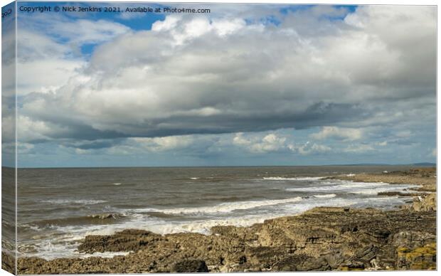 Seafront at Porthcawl on the South Wales Coast Canvas Print by Nick Jenkins