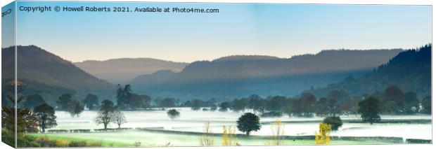 Conwy Valley Fog Canvas Print by Howell Roberts