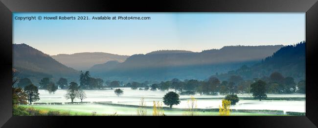 Conwy Valley Fog Framed Print by Howell Roberts