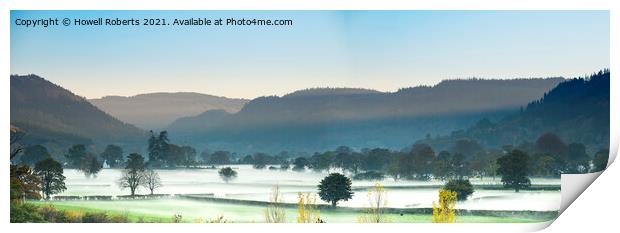 Conwy Valley Fog Print by Howell Roberts