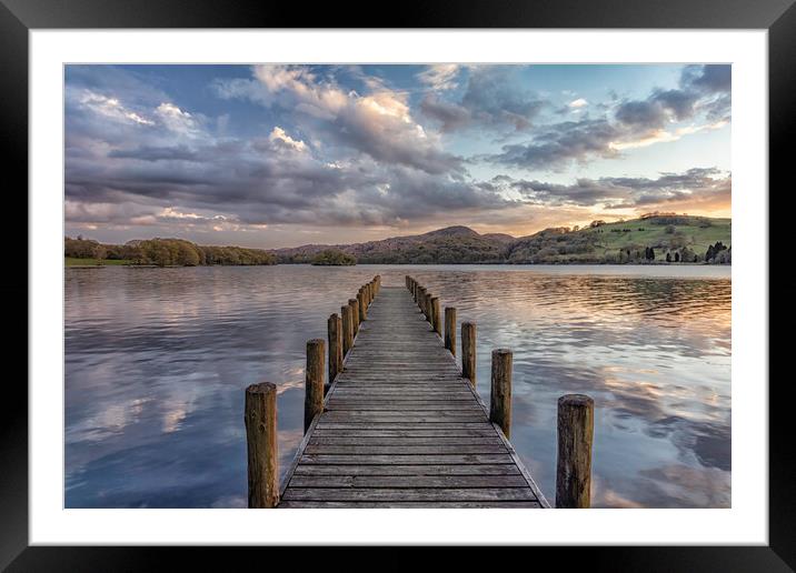 Coniston Jetty Framed Mounted Print by James Marsden