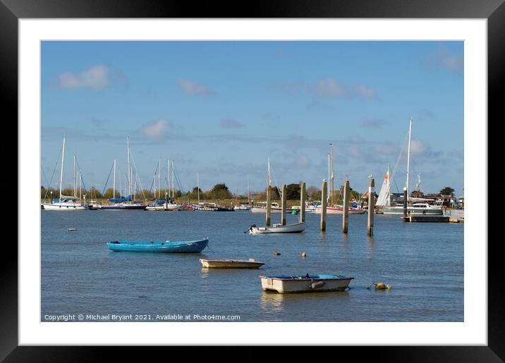  boats at brightlingsea harbour Framed Mounted Print by Michael bryant Tiptopimage
