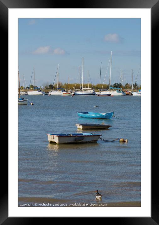 Serenity at Brightlingsea Harbour Framed Mounted Print by Michael bryant Tiptopimage