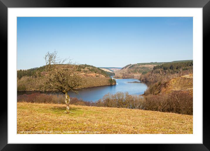Llyn Brianne Reservoir, Mid Wales Framed Mounted Print by Heidi Stewart