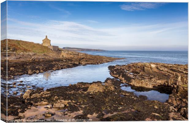 Rumbling Kern Cove, Northumberland Coast Canvas Print by Heidi Stewart