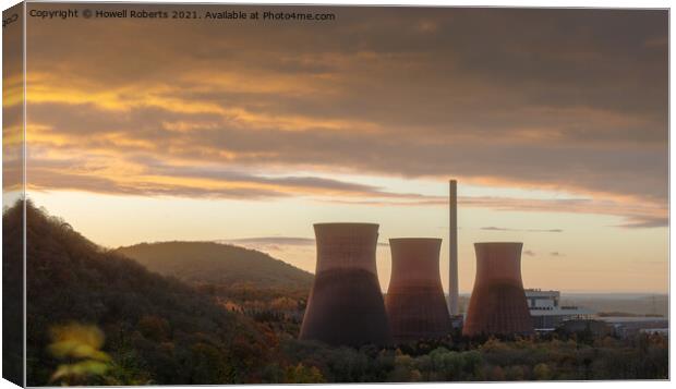 Cooling Towers Canvas Print by Howell Roberts