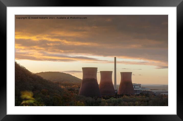 Cooling Towers Framed Mounted Print by Howell Roberts