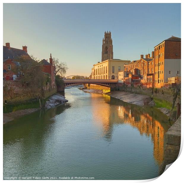 Boston Stump and The Haven, Boston, Lincolnshire, England Print by Geraint Tellem ARPS