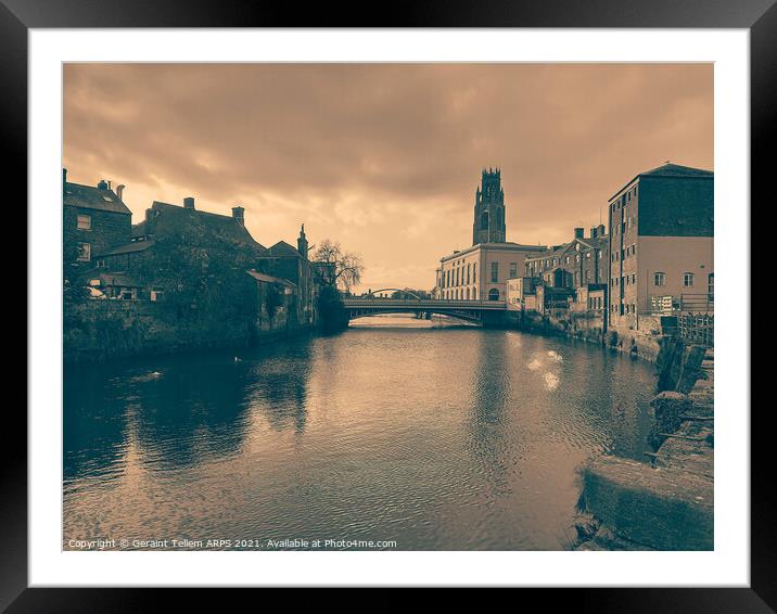 Boston Stump and The Haven, Boston, Lincolnshire, England Framed Mounted Print by Geraint Tellem ARPS