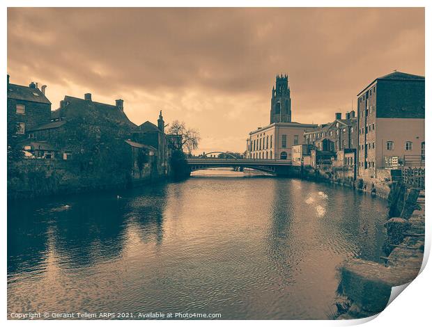 Boston Stump and The Haven, Boston, Lincolnshire, England Print by Geraint Tellem ARPS