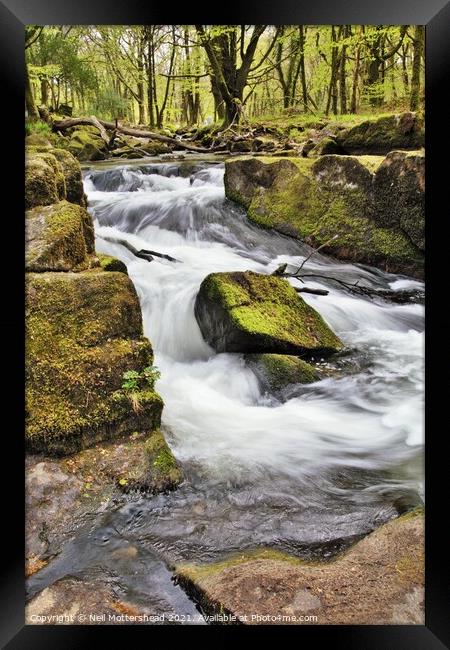 The River Fowey At Golitha Falls, Cornwall. Framed Print by Neil Mottershead