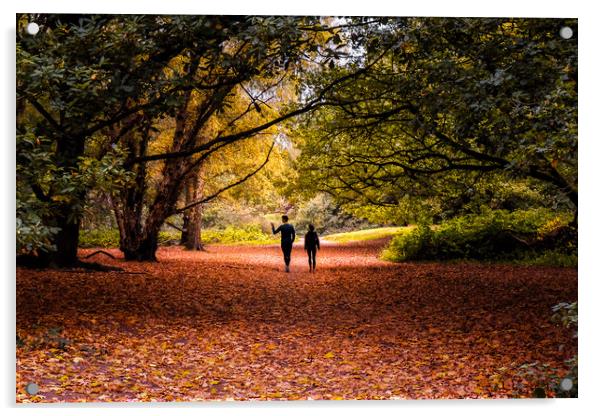 Hampstead Heath in Autumn Acrylic by Mark Jones