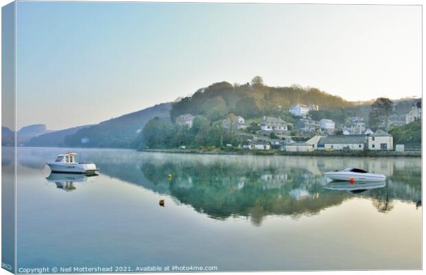 Early Morning On The Looe River. Canvas Print by Neil Mottershead