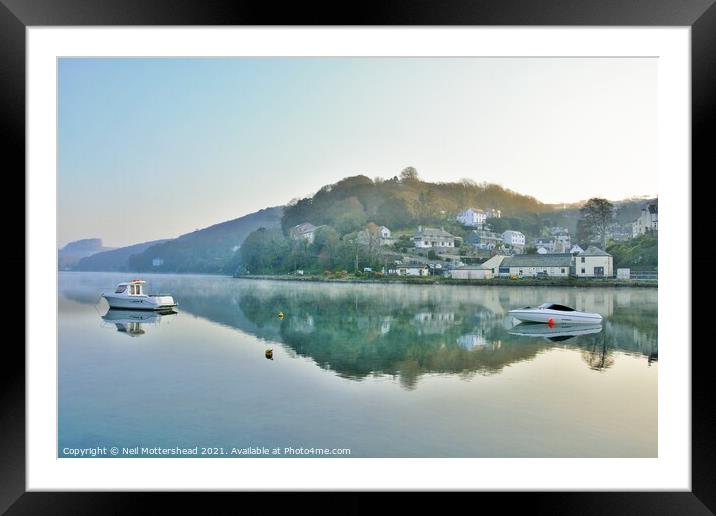 Early Morning On The Looe River. Framed Mounted Print by Neil Mottershead