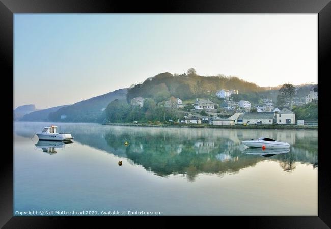 Early Morning On The Looe River. Framed Print by Neil Mottershead