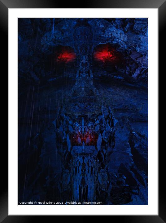 The Hodge Close Skull Framed Mounted Print by Nigel Wilkins