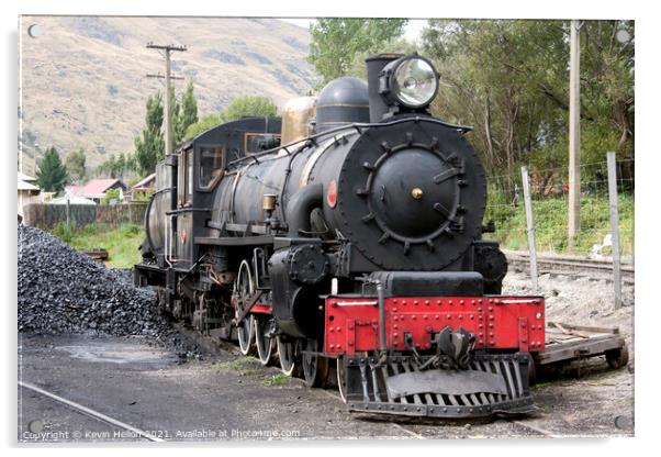 Steam Locomotive Acrylic by Kevin Hellon