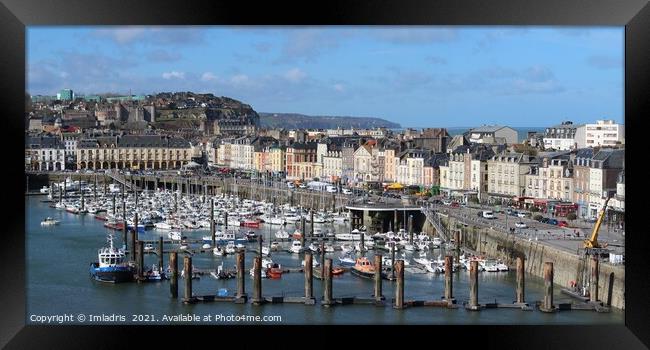 Dieppe Harbour Panoramic View, France Framed Print by Imladris 