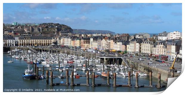 Dieppe Harbour Panoramic View, France Print by Imladris 