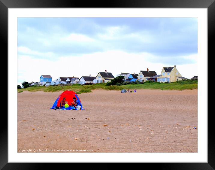 The beach at Anderby Creek in Lincolnshire Framed Mounted Print by john hill