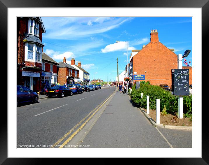 High Street at Sutton-on-Sea in Lincolnshire Framed Mounted Print by john hill