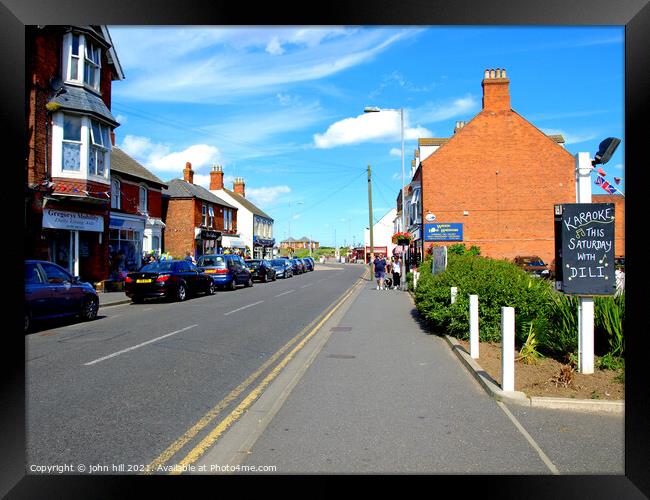 High Street at Sutton-on-Sea in Lincolnshire Framed Print by john hill