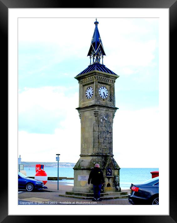  Jubilee Clock tower at Shanklin on the Isle of Wight. Framed Mounted Print by john hill