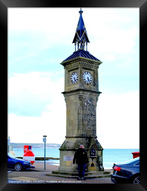  Jubilee Clock tower at Shanklin on the Isle of Wight. Framed Print by john hill
