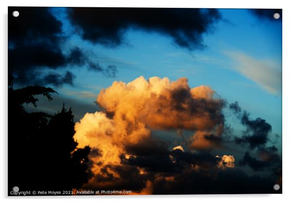 Dark & Light clouds  Acrylic by Pete Moyes