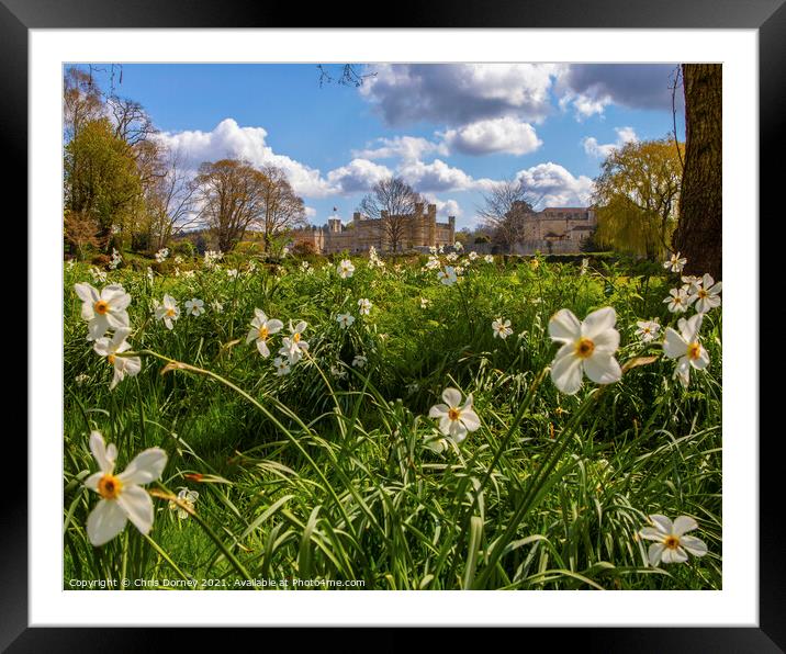 Beautiful Gardens at Leeds Castle in Kent, UK Framed Mounted Print by Chris Dorney