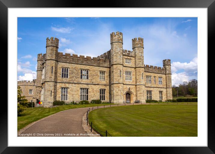 Leeds Castle in Kent, UK Framed Mounted Print by Chris Dorney
