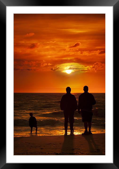 Watching the sunset at Lonstrup Framed Mounted Print by Paul Davis