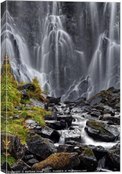 Clashnessie Waterfalls NC500 Assynt Scotland Canvas Print by Barbara Jones
