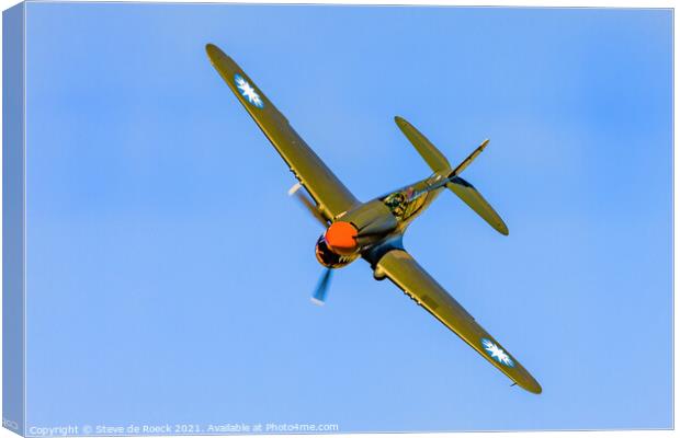 Curtiss P40 Kittyhawk Canvas Print by Steve de Roeck