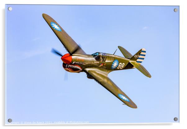 Curtiss P40 Acrylic by Steve de Roeck