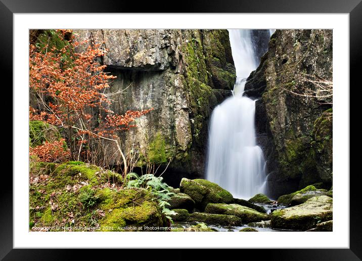 Catrigg Force near Stainforth Framed Mounted Print by Mark Sunderland