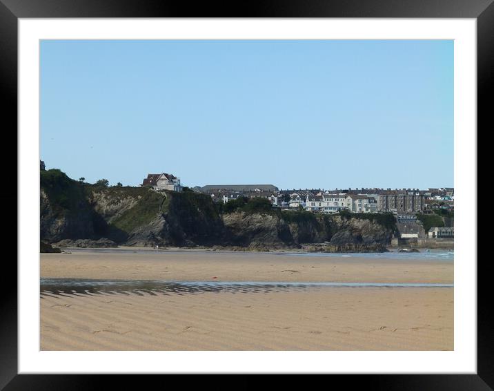 Ripple Marked Sand at Newquay Framed Mounted Print by John Bridge