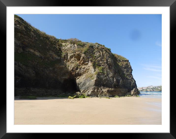 Erosion and Deposition at Newquay Framed Mounted Print by John Bridge