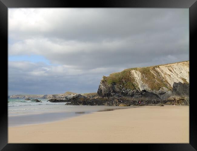 Erosion and Deposition at Newquay Framed Print by John Bridge