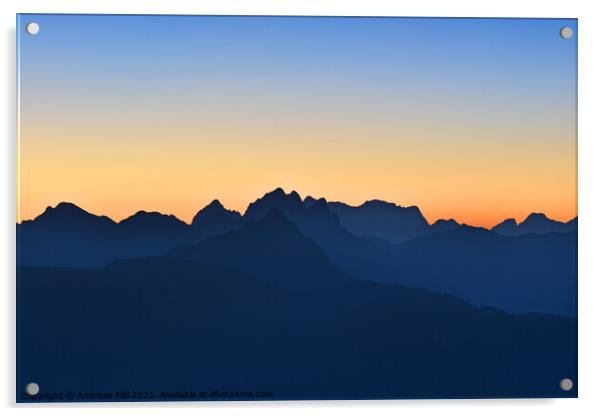 Sunrise in the Alps Acrylic by Andreas Föll