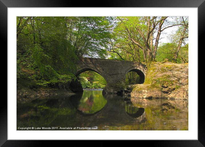 Denham Bridge Framed Mounted Print by Luke Woods
